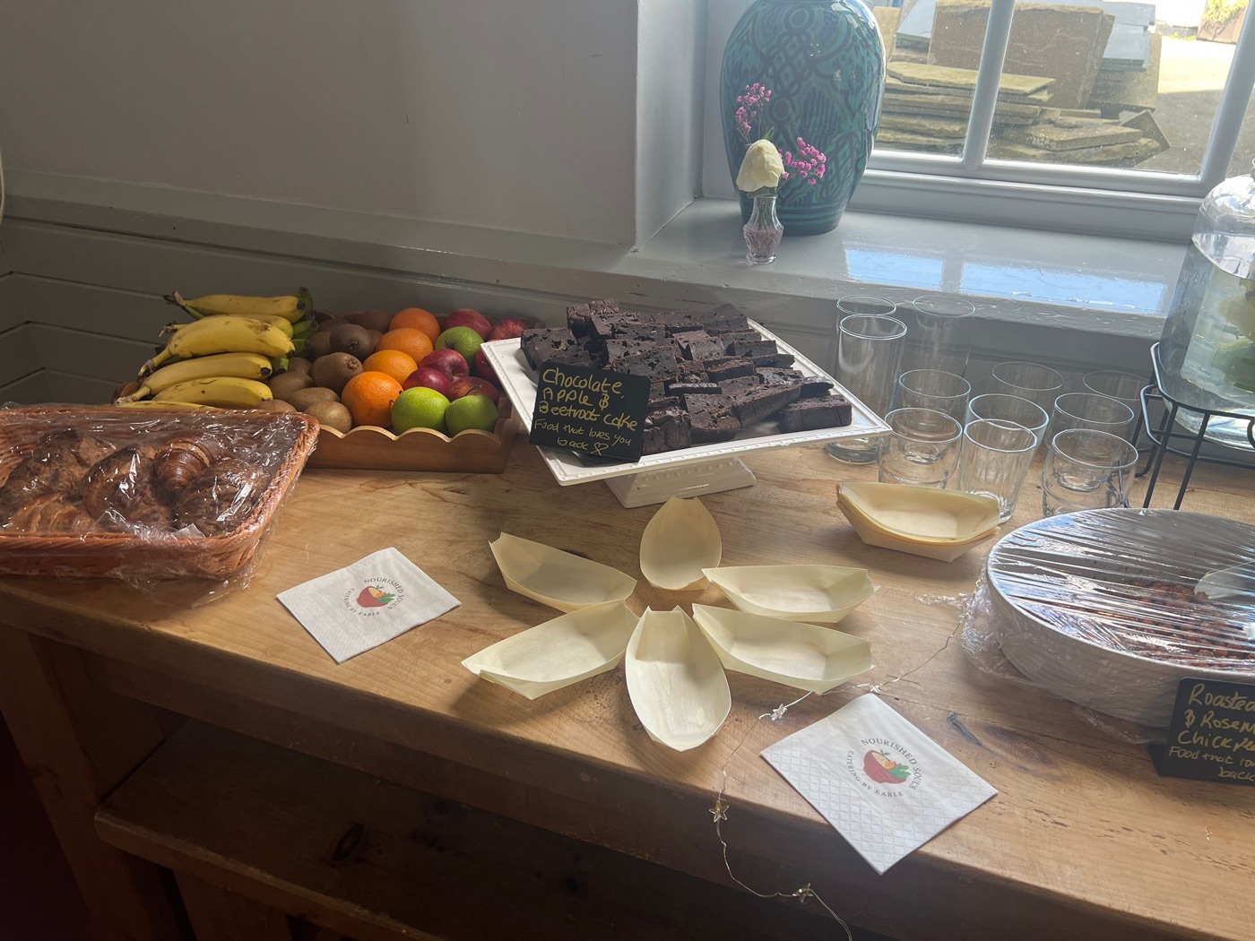Food prepared for one of Karle's workshops